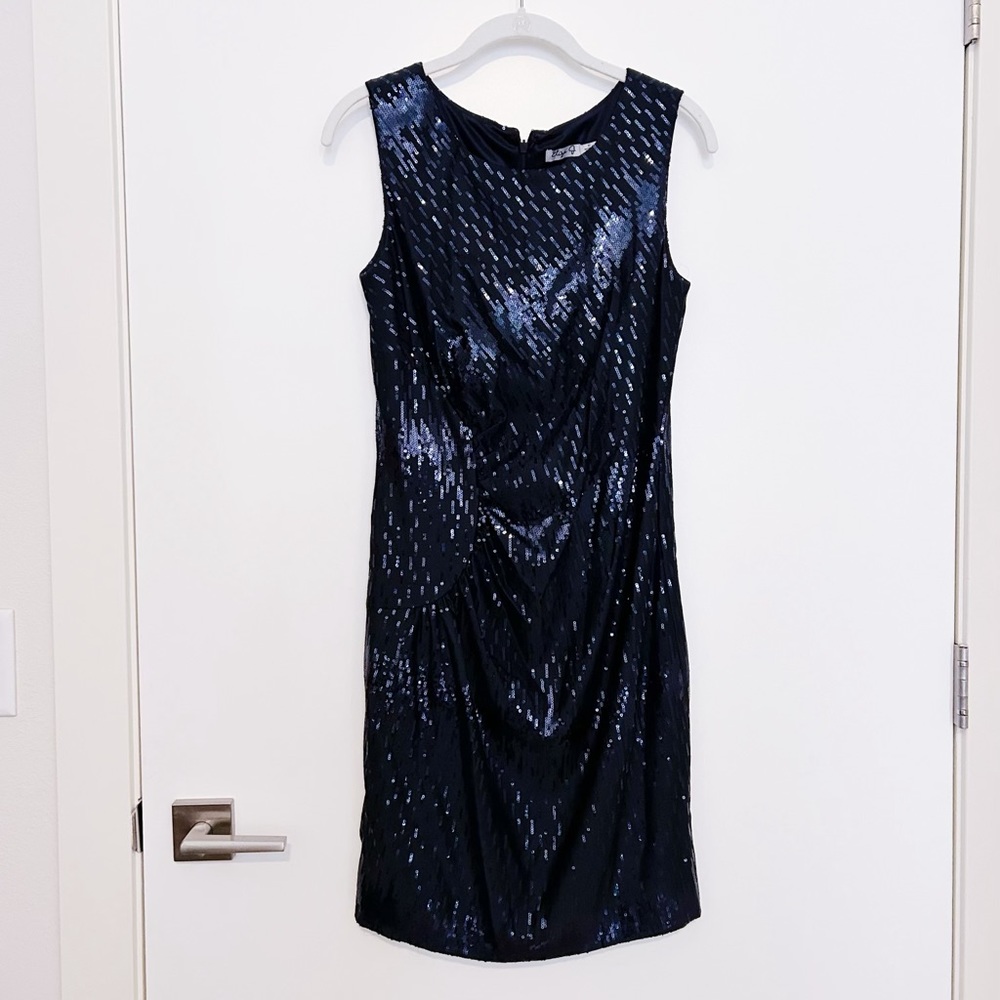Eliza J Sequin Evening Sheath Dress